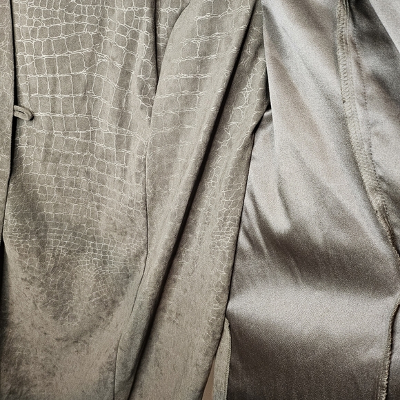 Dressbarn Green Crocodile Print Short Sleeve Midi Dress Career Work Office 16W - Picture 11 of 14